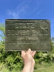 Vintage State Game Refuge Hunting Is Unlawful Embossed Ohio State Seal Sign