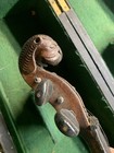 Antique Lion Head Violin- Wood Case-restoration Or Decor- Music Instrument