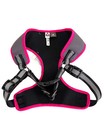 New Top Paw Adjustable Pet Harness Dog Neon Pink Black Reflective Size Small