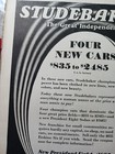 1928 Print Ad Studebaker Four New Cars From  835 To  2485 President Eight 109 Hp