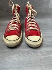 Vintage 60 s Converse All Stars Red Hi-top Sneakers Sz 8  Made In Usa