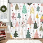 Christmas Shower Curtain Cute Christmas Tree Bathroom Shower Curtain Winter X   
