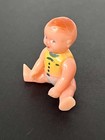 Vintage Dollhouse Doll Renwal No 8 Baby Plastic Painted Jointed Articulated