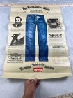 Vintage Levis The Birth Of The Blues 501 Jeans Advertising Poster 90s 80s Displa