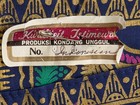 Vintage Indonesian Batik Sarong Fabric Blue Floral Tablecloth 45  X 76 5  Gold