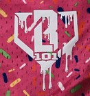  new  Youth Size  Medium Bl101 Baseball Lifestyle 101 Pink Ice Cream Drip Shorts