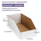 Bins  Pack 35 Cardboard Shelf Organizer Bins 12x6x45inch Pantry Bins Parts  Snac