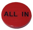 Lot  4  Texas Hold em Poker 2  All In Buttons 2-sided Red  Black Letters
