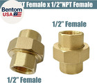 Brass Pipe Fitting Coupling 1 2  X 1 2  Female Pipe Fittings Union 1 2 Inch Npt