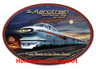 Aerotrain 1956 Los Angeles To Las Vegas Metal Sign Vintage Style Garage Art