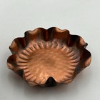 Vtg Gregorian Hand Hammered Copper Bowl 5  Mid Century Scalloped Edges