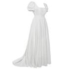 Regency Dresses For Women Luxurious Lace Empire Waist Dress Xx-large White