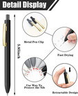 Ballpoint Pens 8pcs Black Ink Pens 0 7mm Retractable Pen medium Point Pen Set Fo