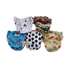 Lot Of 5 Smart Bottoms Aio Cloth Diapers Smart One Pack Assorted Prints Inserts