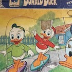 Vintage Disney Donald Duck Skateboard Frame-tray Puzzle Cardboard Whitman 24pc
