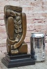 Superb Art Deco Girl  Bronze Statue Dali Marble Base Sculpture Hot Cast Figurine
