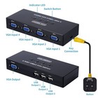 Vga Kvm Switch 4 Port Usb Vga Kvm Switcher For 4 Computers Share 1 Monitor 3    