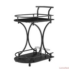 Industrial Serving Cart With Wine Rack 2-shelf Mobile Bar Table For Kitchenparty
