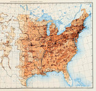 1900  United States - Population Per Square Mile  Map Original  13x8 25 