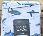 Indigo Waves Sharks Soft Cotton Twin Size 3-pc Sheet Set  all Cotton 