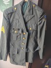 Vintage Us Army Class A Green Dress Uniform Jacket Sergeant 26th Infantry Div