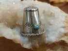 Vintage Sterling Silver   Turquoise Navajo Thimble