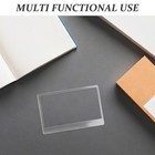 Credit Card Magnifier Pvc Transparent Reusable Pocket Size Reading Aid