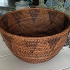 Hand Woven Coiled  Utilitarian Tribal Basket No Coa 