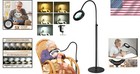 Ergonomic Magnifying Floor Lamp With 5x Lens And Adjustable Lighting Features
