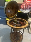 Vintage Italian Globe Bar Cart Wood 