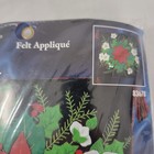 Bucilla Poinsettia Flower Felt Appliqu   Pillow Christmas Kit Vintage Nos 83678
