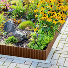 8in X 20ft Corrugated Metal Edging Coffee Durable Stylish Design Garden Landscap