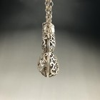 Chinese Tibet Silver Hollow Out Snuff Bottle Hand Carved Gourd