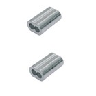 3 32  Wire Rope Sleeve cable Crimp Ferrule aluminum Gritted Crimping Sleeve 2pc