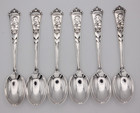 Sterling Silver Set Of Six Spoons Coronation George Vi Sheffield 1936  Cased