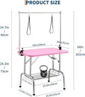 Adjustable Pet Grooming Table  330 Lb Capacity With Mesh Tray For  Salon Or Home