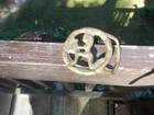 Vintage Brass Belt Buckle  Hand Made Art Deco Figure  Free Shipping