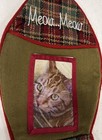 Vtg Dan Dee Cat Kitty Christmas Stocking Meow Meow Fish Shape Holds 4   x6    Photo