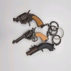 Vintage Metal Cap Gun Keychain Lot 3 Miniature Pistol Revolver Pirate Hong Kong
