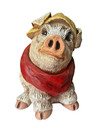 Pig Realistic Whimsical Farm Vtg  1988   Universal Statuary Co  Decor Glass Eyes