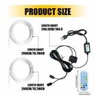 Car Interior Ambient Lighting App Neon Led Light Trim Glow Optic Fiber Strip H