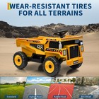 12v Ride On Dump Truck W  Remote Auto-dump Bed Led Shovel   Music For Kids 3-8y
