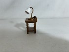 Calico Critters sylvanian Families Vintage Side Table With Tulip Lamp