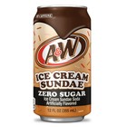 A w Ice Cream Sundae Zero Sugar Soda - 12pk 12 Fl Oz Cans   Free Shipping
