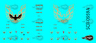 1 64  77 Firebird  gold Phoenix Decal Set  Scr-0959a
