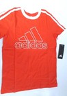 Adidas Big Boys 3 Stripes Graphic Logo Jersey T Shirt Orange white Style Aa6713