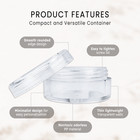 1000pcs 5 Gram Clear Lid Pots Jar Cosmetic Makeup Cream Container Jewelry 5g 5ml