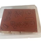 Stampin Up Love Bug Rubber Stamp Set 6 Wood Mounted Cute Animals Crafting Tool