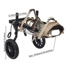 Floorstand Pet Rehabilitation Walking Aid 2-wheel Dog Wheelchairs For Back Legs
