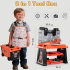 Kids Tool Set  Toddler Tool Bench  Pretend Construction Play Kit